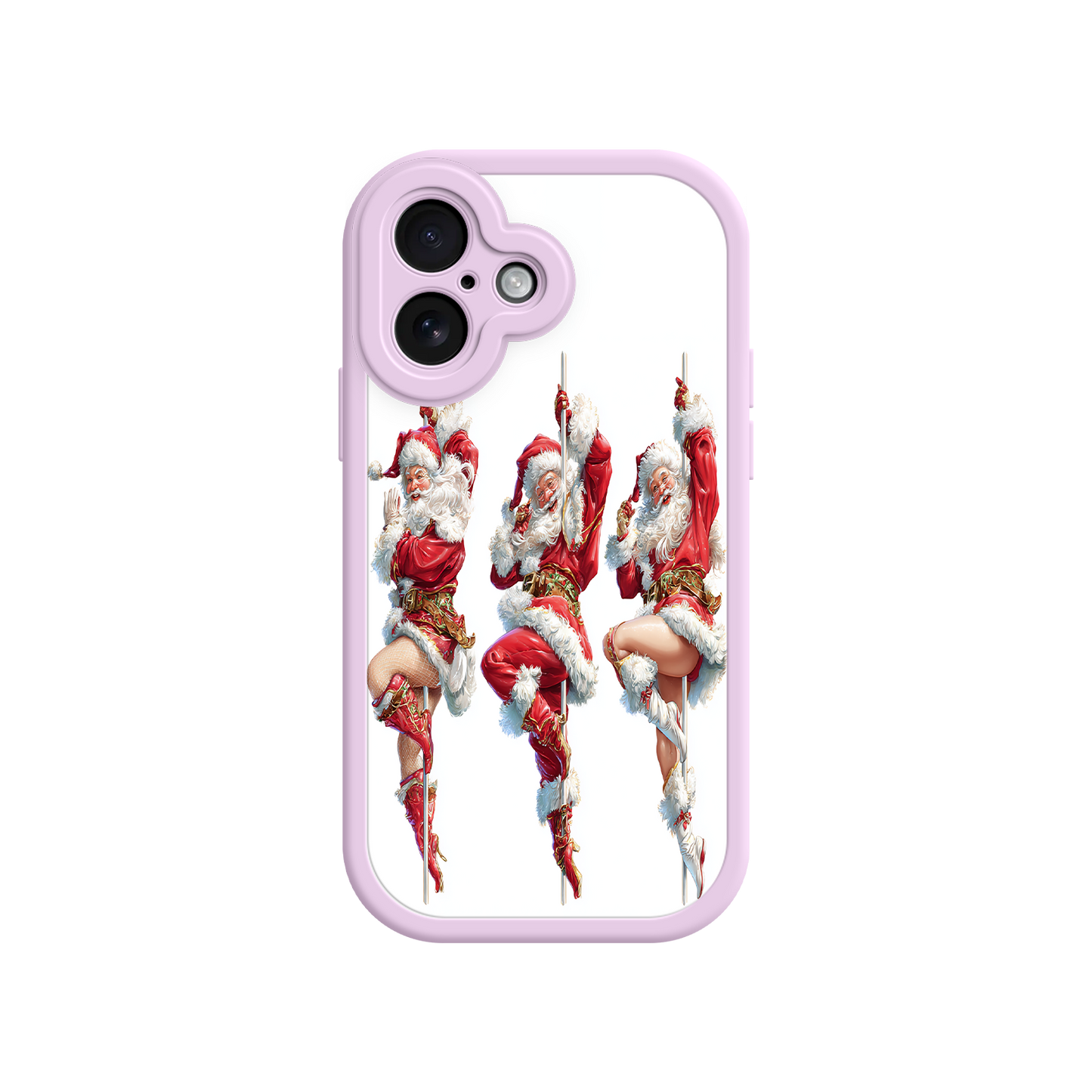 Artistic phone case with cheerful Christmas composition