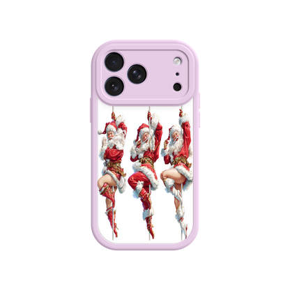 Holiday-themed phone case featuring festive performers