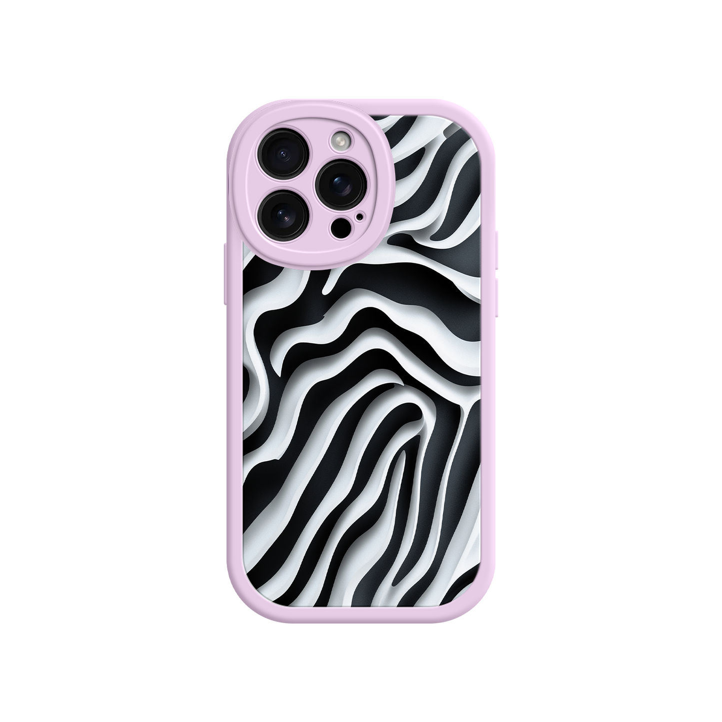 #MC0040 Factory Wholesale Zebra Pattern iPhone 17 Case – Black & White Protective Cover for iPhone 16 Pro / Max