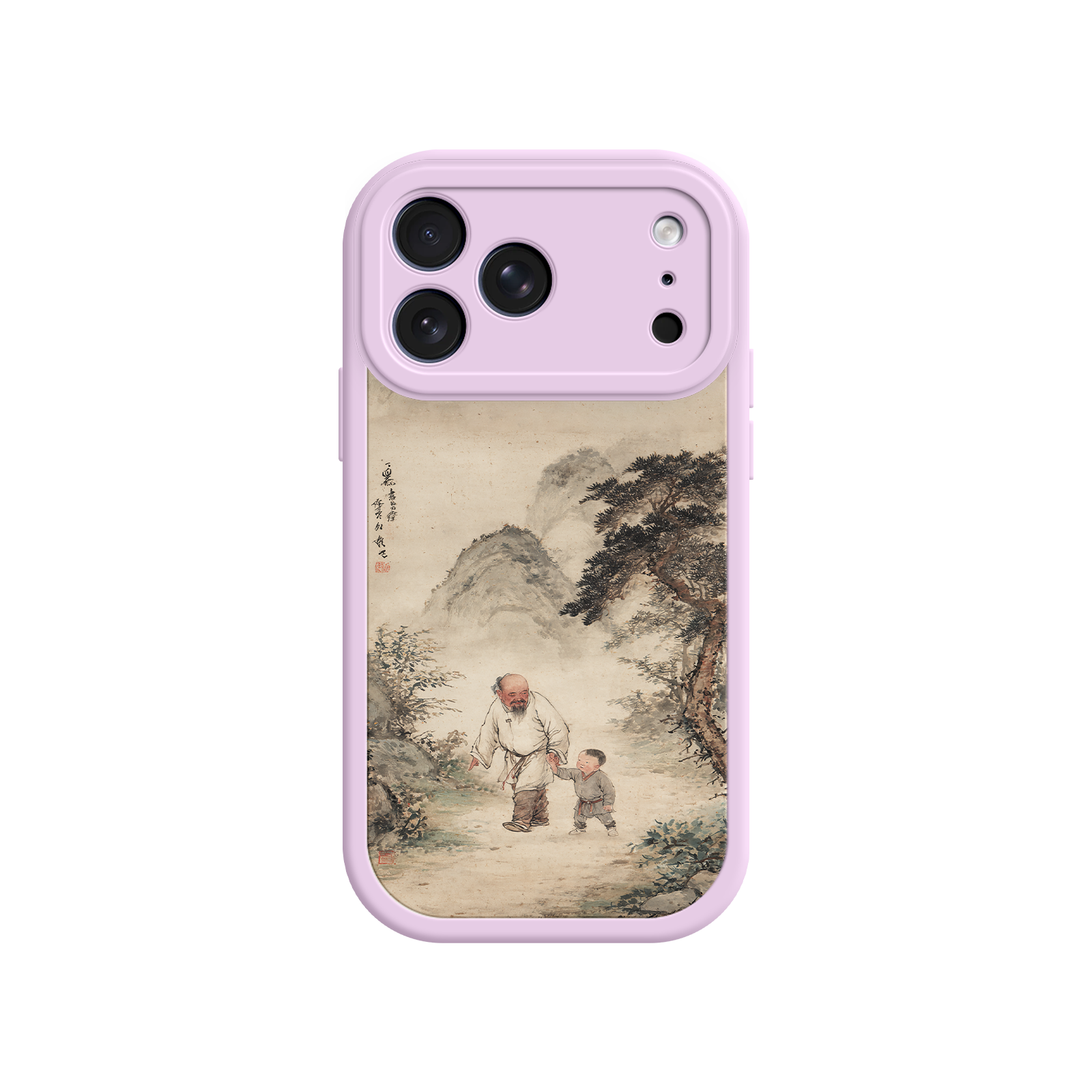 Artistic iPhone case with watercolor-style painting