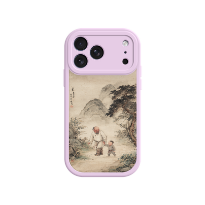 Artistic iPhone case with watercolor-style painting
