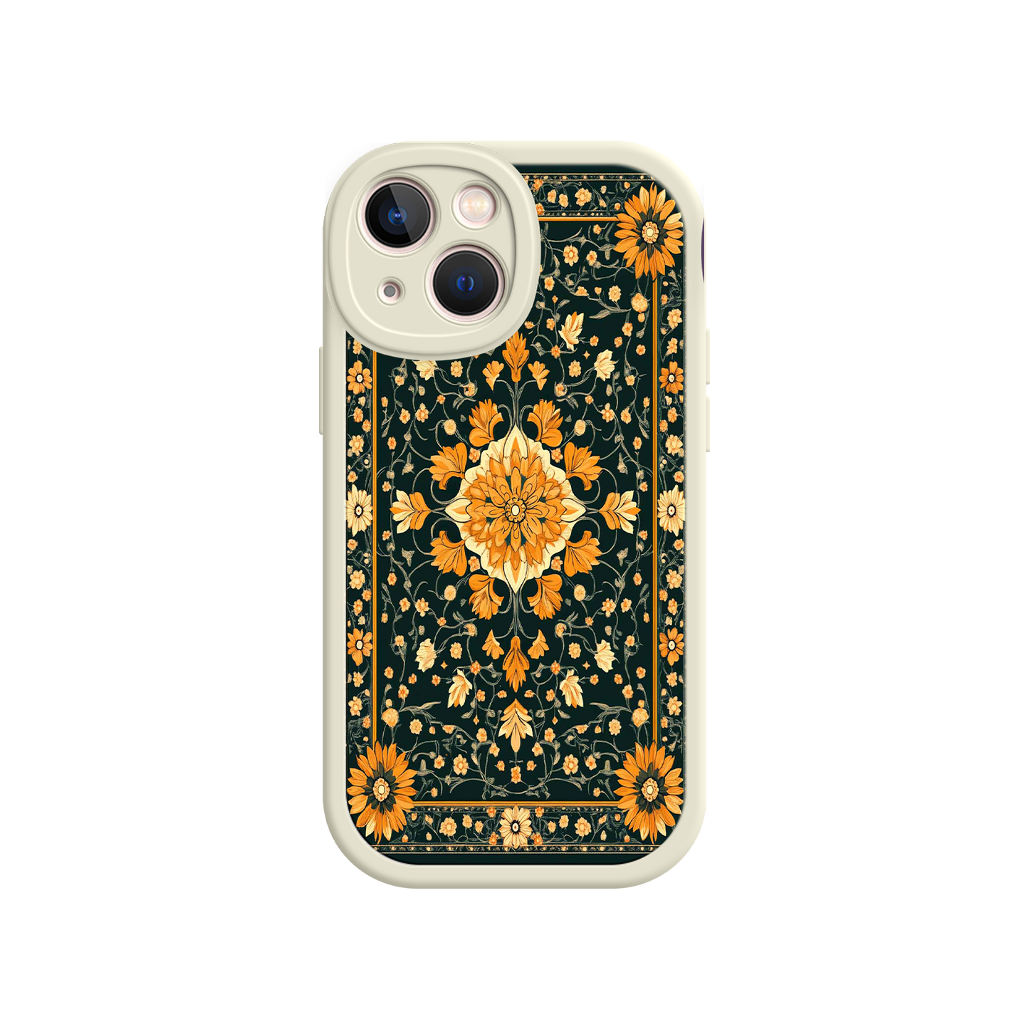 #MC0042 Factory Wholesale Ornate Floral iPhone 17 Case – Baroque Vintage Pattern Protective Cover for iPhone 16 Pro / Max