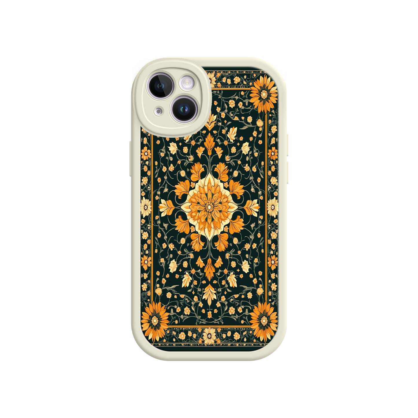 #MC0042 Factory Wholesale Ornate Floral iPhone 17 Case – Baroque Vintage Pattern Protective Cover for iPhone 16 Pro / Max