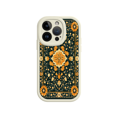 #MC0042 Factory Wholesale Ornate Floral iPhone 17 Case – Baroque Vintage Pattern Protective Cover for iPhone 16 Pro / Max