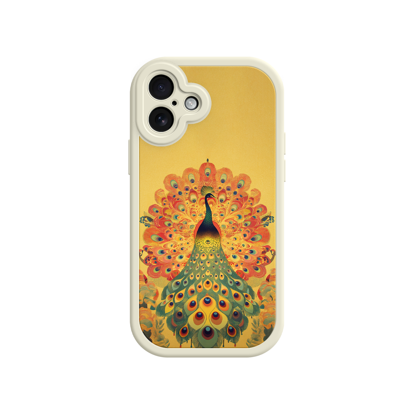 #MC0009 Factory Wholesale Peacock iPhone Case – Artistic Bird Design with Vibrant Feathers & Boho Style