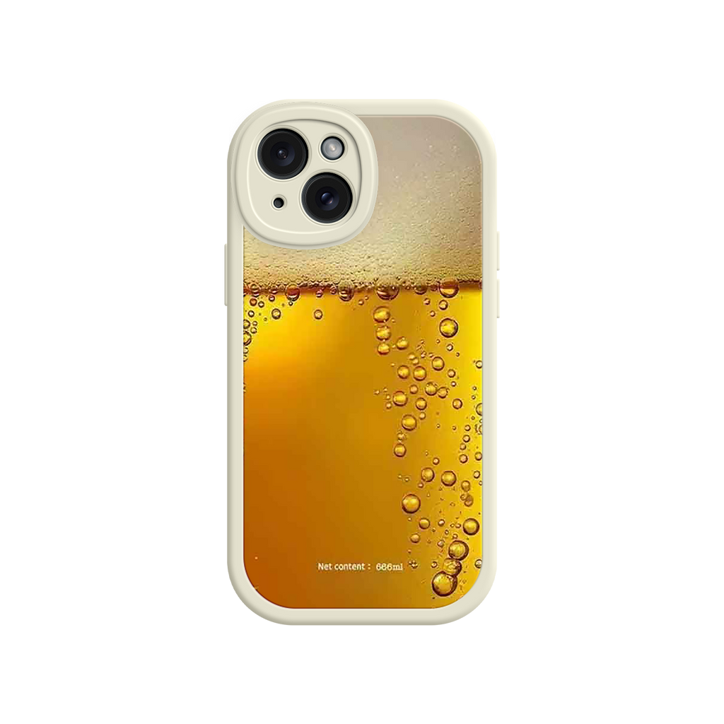 Funny Beer Glass Phone Case – Realistic Foam Design, Novelty Gift for Beer Lovers