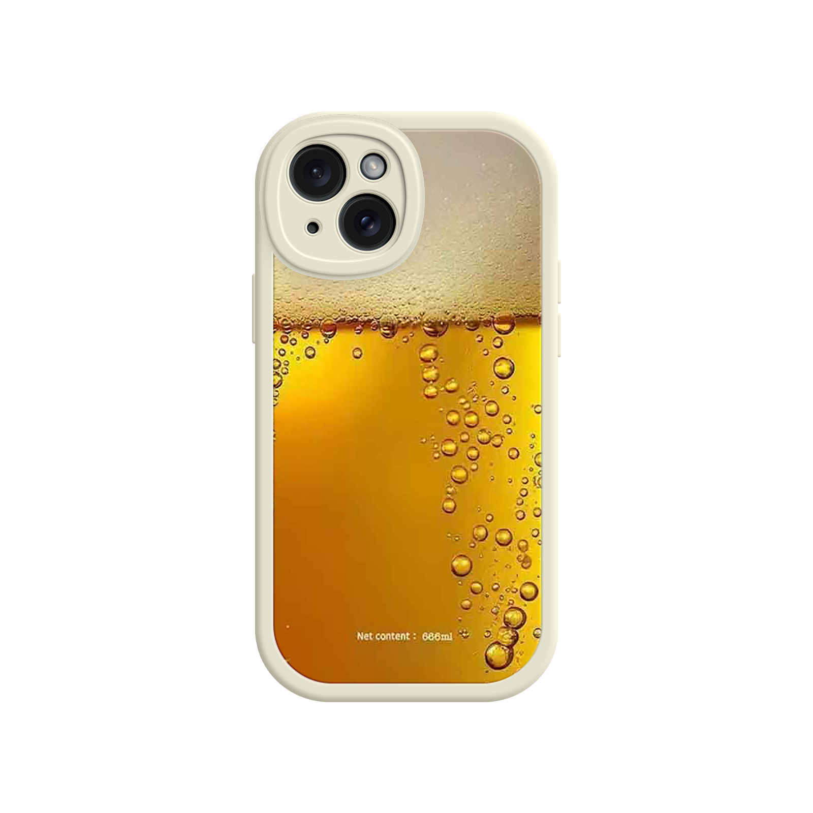 Funny Beer Glass Phone Case – Realistic Foam Design, Novelty Gift for Beer Lovers
