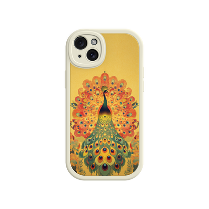 #MC0009 Factory Wholesale Peacock iPhone Case – Artistic Bird Design with Vibrant Feathers & Boho Style