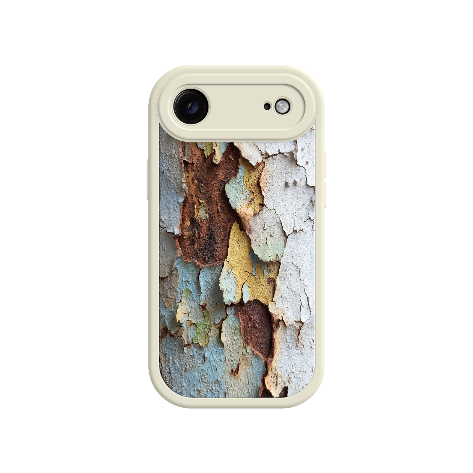 Distressed iPhone case featuring cracked paint design