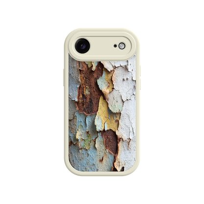 Distressed iPhone case featuring cracked paint design