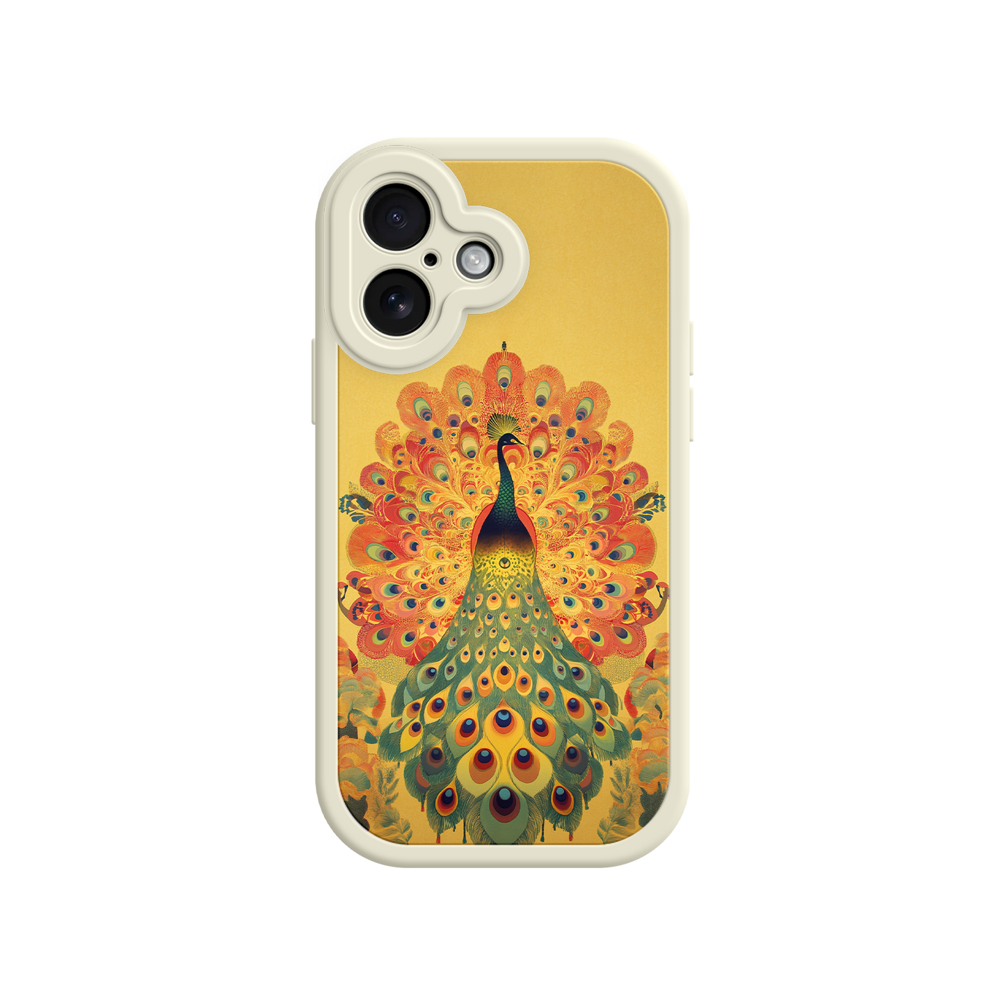 #MC0009 Factory Wholesale Peacock iPhone Case – Artistic Bird Design with Vibrant Feathers & Boho Style