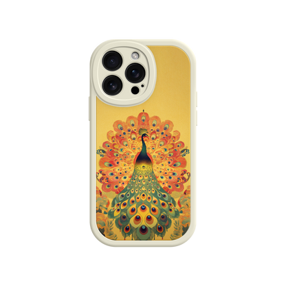 #MC0009 Factory Wholesale Peacock iPhone Case – Artistic Bird Design with Vibrant Feathers & Boho Style