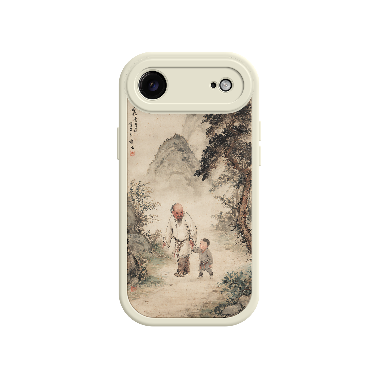 Traditional Chinese Landscape iPhone Case – Cultural Art with Generational Bond