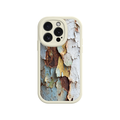 Weathered paint phone case for artistic shots