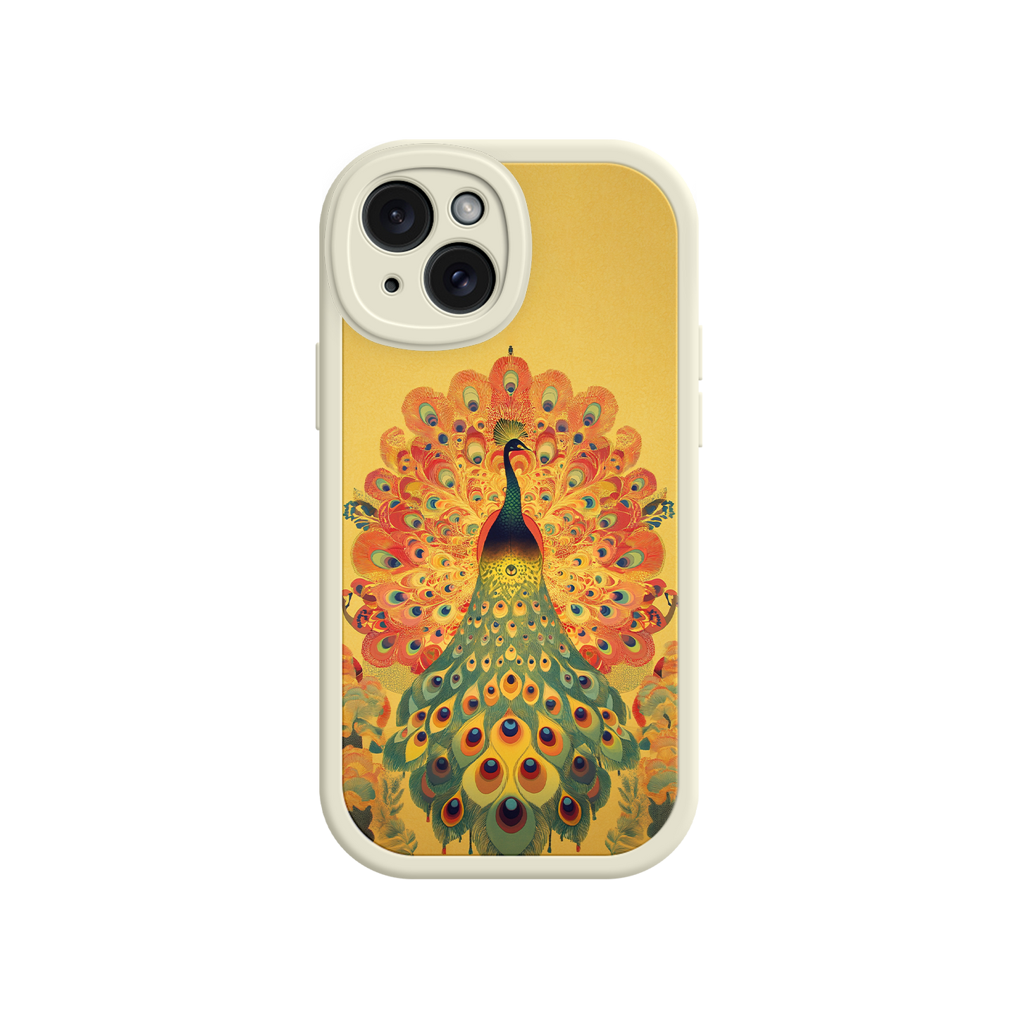 #MC0009 Factory Wholesale Peacock iPhone Case – Artistic Bird Design with Vibrant Feathers & Boho Style