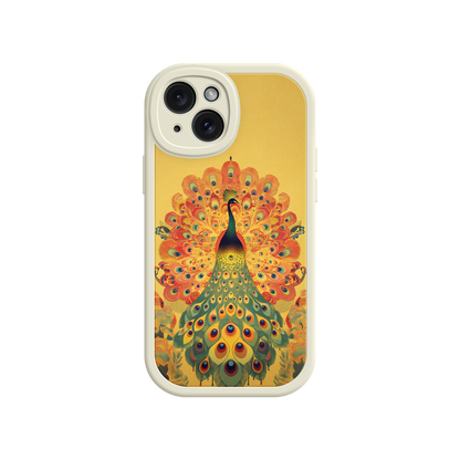 #MC0009 Factory Wholesale Peacock iPhone Case – Artistic Bird Design with Vibrant Feathers & Boho Style