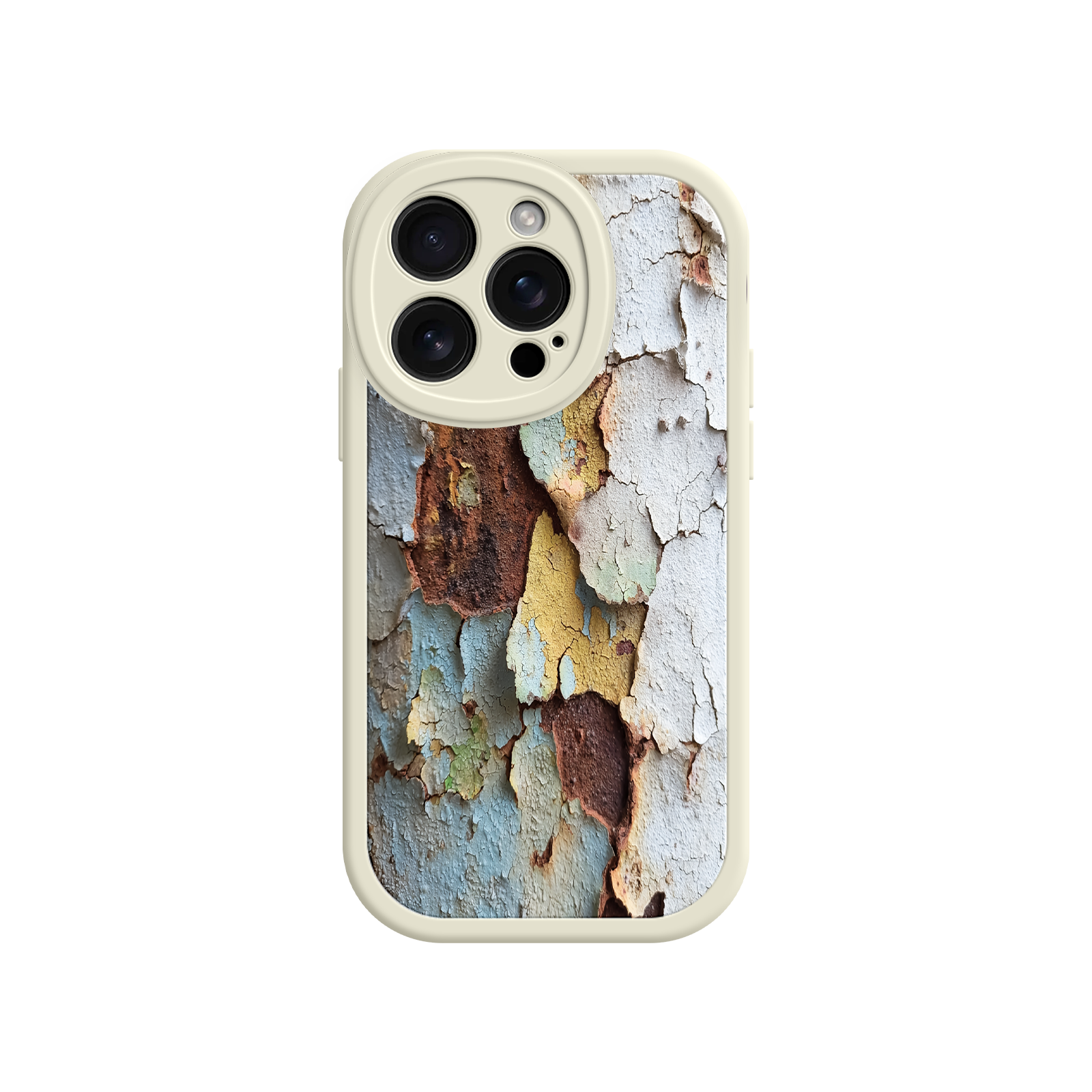 Artistic phone case with rustic patina finish