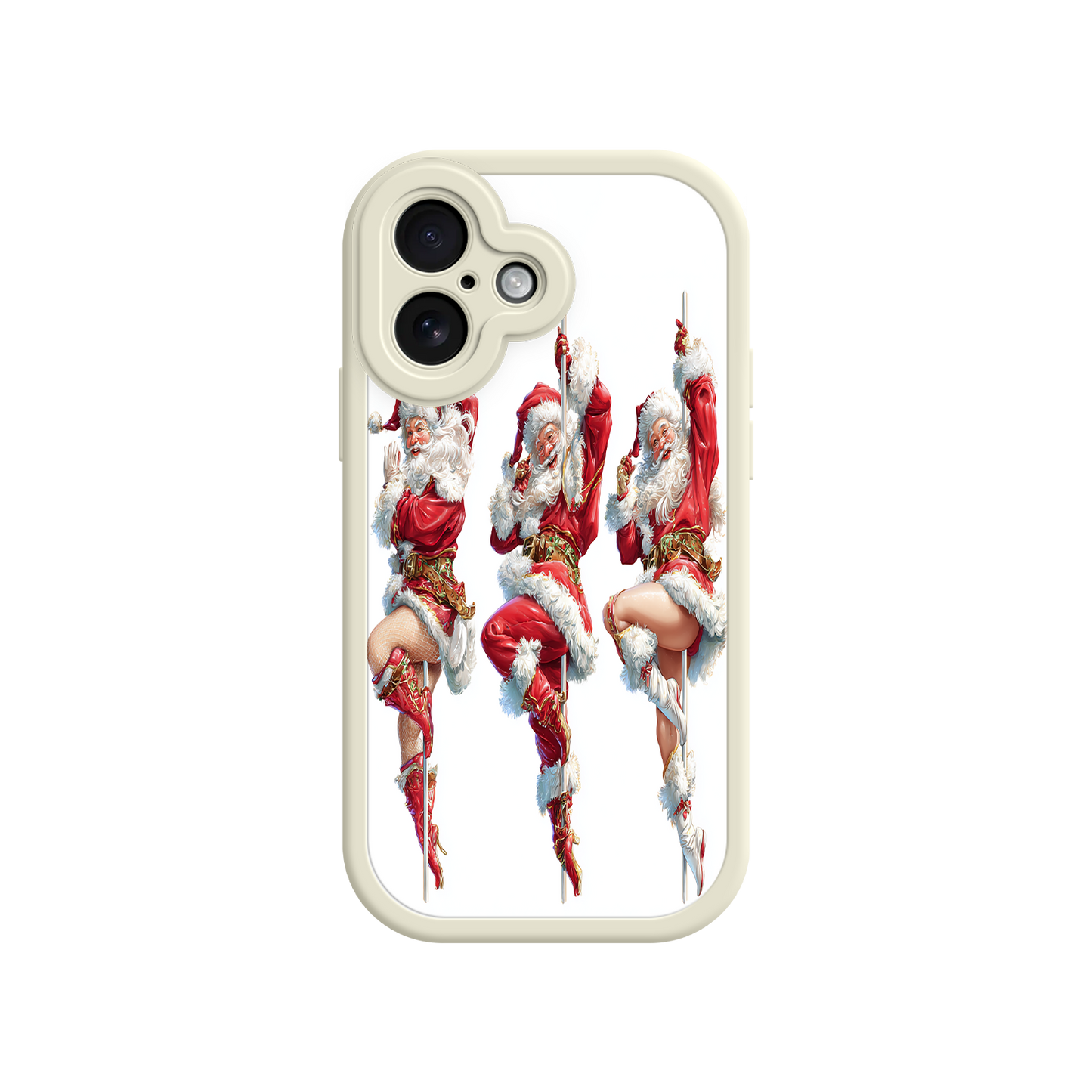 Santa dancer phone case with nostalgic holiday vibe