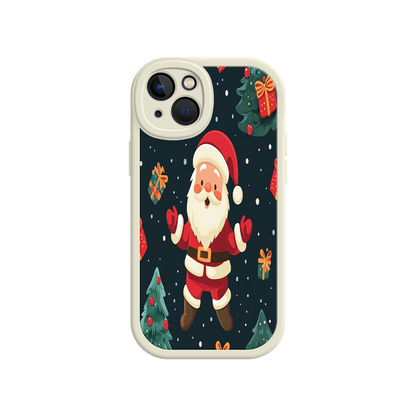 #MC0032 Factory Wholesale Festive Santa iPhone 17 Case – Christmas Holiday Design, Jolly Santa Claus, Gift Boxes & Trees