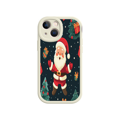 #MC0032 Factory Wholesale Festive Santa iPhone 17 Case – Christmas Holiday Design, Jolly Santa Claus, Gift Boxes & Trees