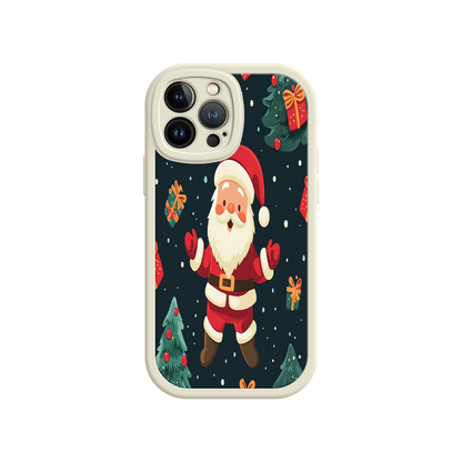 #MC0032 Factory Wholesale Festive Santa iPhone 17 Case – Christmas Holiday Design, Jolly Santa Claus, Gift Boxes & Trees