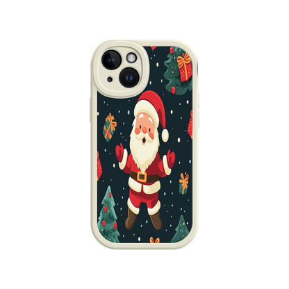 #MC0032 Factory Wholesale Festive Santa iPhone 17 Case – Christmas Holiday Design, Jolly Santa Claus, Gift Boxes & Trees