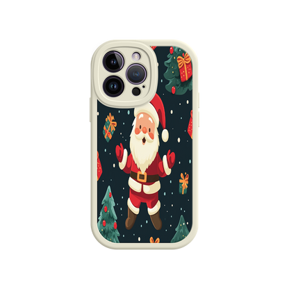 #MC0032 Factory Wholesale Festive Santa iPhone 17 Case – Christmas Holiday Design, Jolly Santa Claus, Gift Boxes & Trees