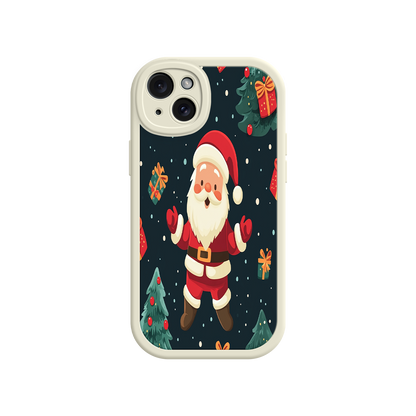 #MC0032 Factory Wholesale Festive Santa iPhone 17 Case – Christmas Holiday Design, Jolly Santa Claus, Gift Boxes & Trees
