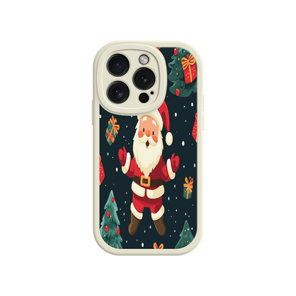 #MC0032 Factory Wholesale Festive Santa iPhone 17 Case – Christmas Holiday Design, Jolly Santa Claus, Gift Boxes & Trees