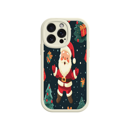 #MC0032 Factory Wholesale Festive Santa iPhone 17 Case – Christmas Holiday Design, Jolly Santa Claus, Gift Boxes & Trees
