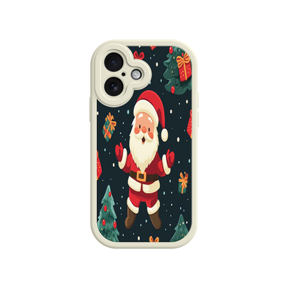 #MC0032 Factory Wholesale Festive Santa iPhone 17 Case – Christmas Holiday Design, Jolly Santa Claus, Gift Boxes & Trees