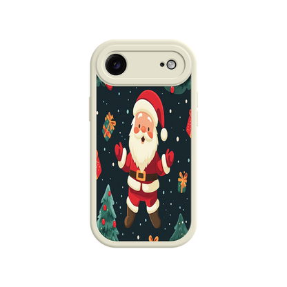 #MC0032 Factory Wholesale Festive Santa iPhone 17 Case – Christmas Holiday Design, Jolly Santa Claus, Gift Boxes & Trees