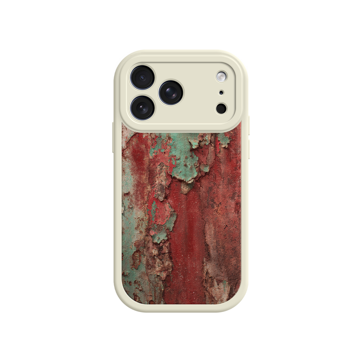 #MC0022 Factory Wholesale Rustic Metal Texture Phone Case – Vintage Industrial Style for iPhone 17