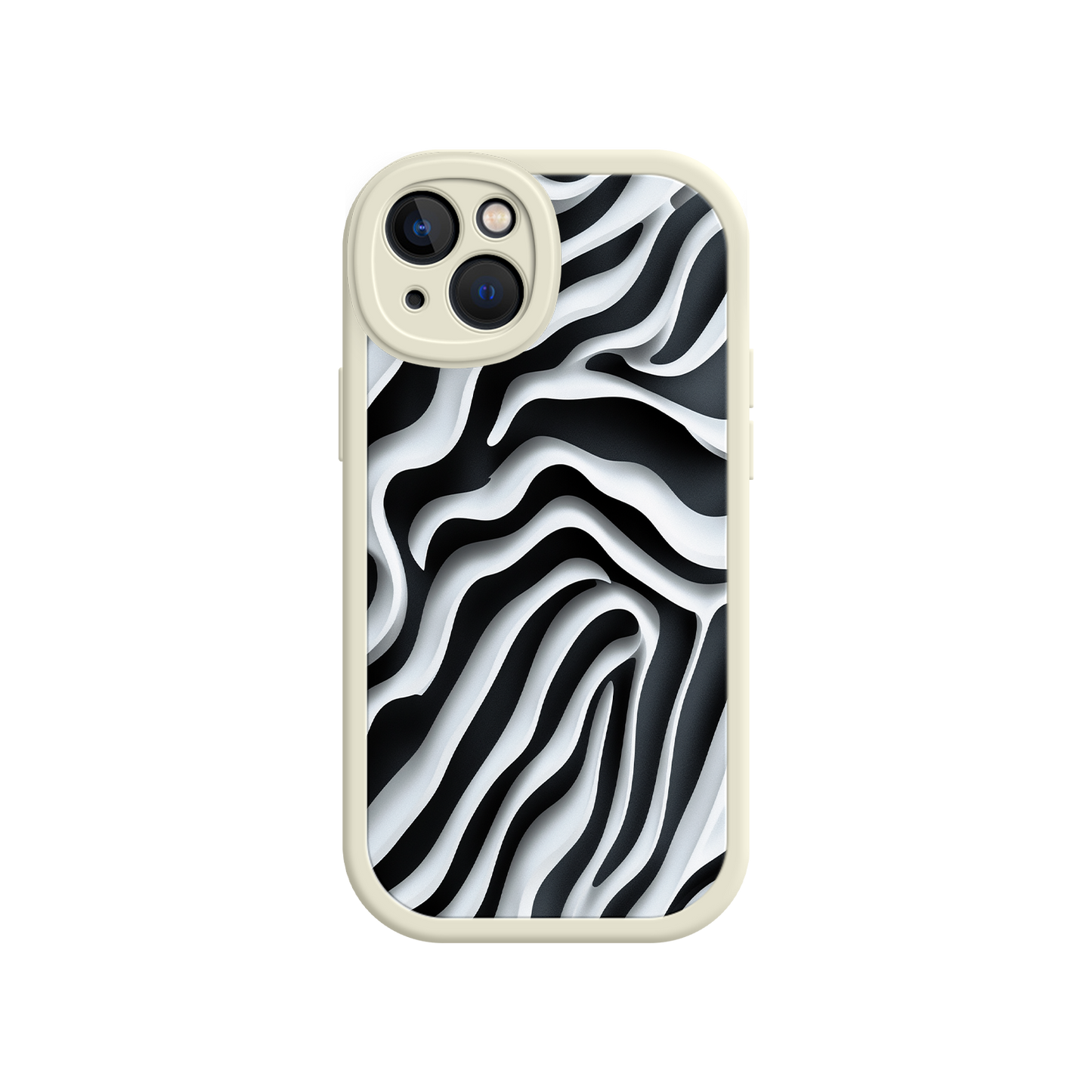 #MC0040 Factory Wholesale Zebra Pattern iPhone 17 Case – Black & White Protective Cover for iPhone 16 Pro / Max