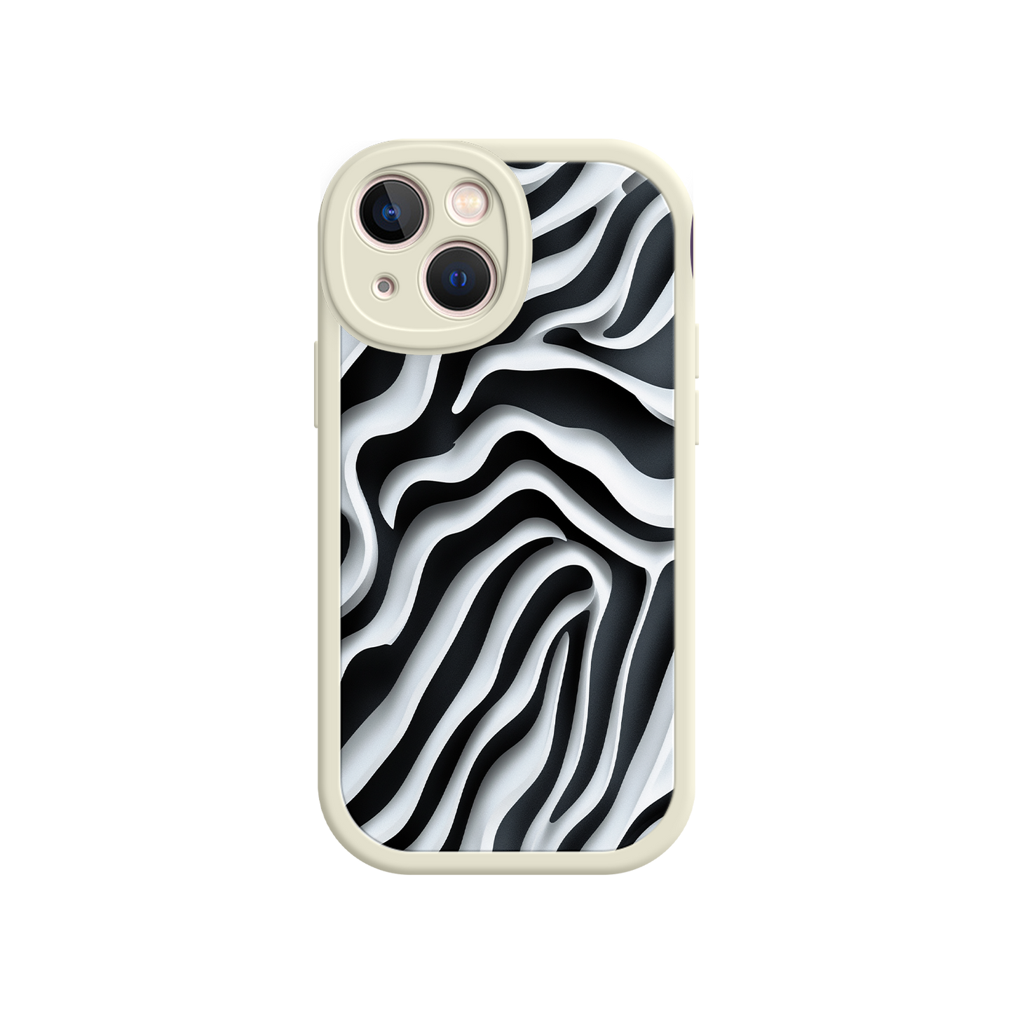 #MC0040 Factory Wholesale Zebra Pattern iPhone 17 Case – Black & White Protective Cover for iPhone 16 Pro / Max