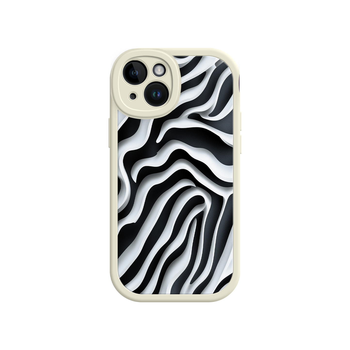 #MC0040 Factory Wholesale Zebra Pattern iPhone 17 Case – Black & White Protective Cover for iPhone 16 Pro / Max