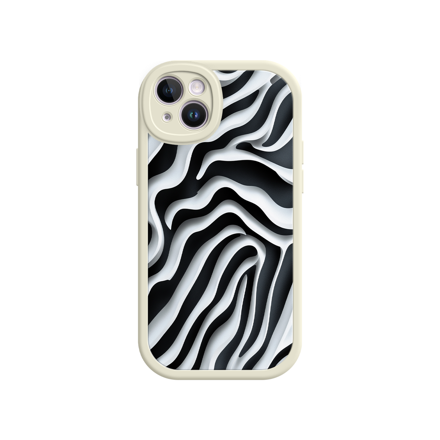 #MC0040 Factory Wholesale Zebra Pattern iPhone 17 Case – Black & White Protective Cover for iPhone 16 Pro / Max
