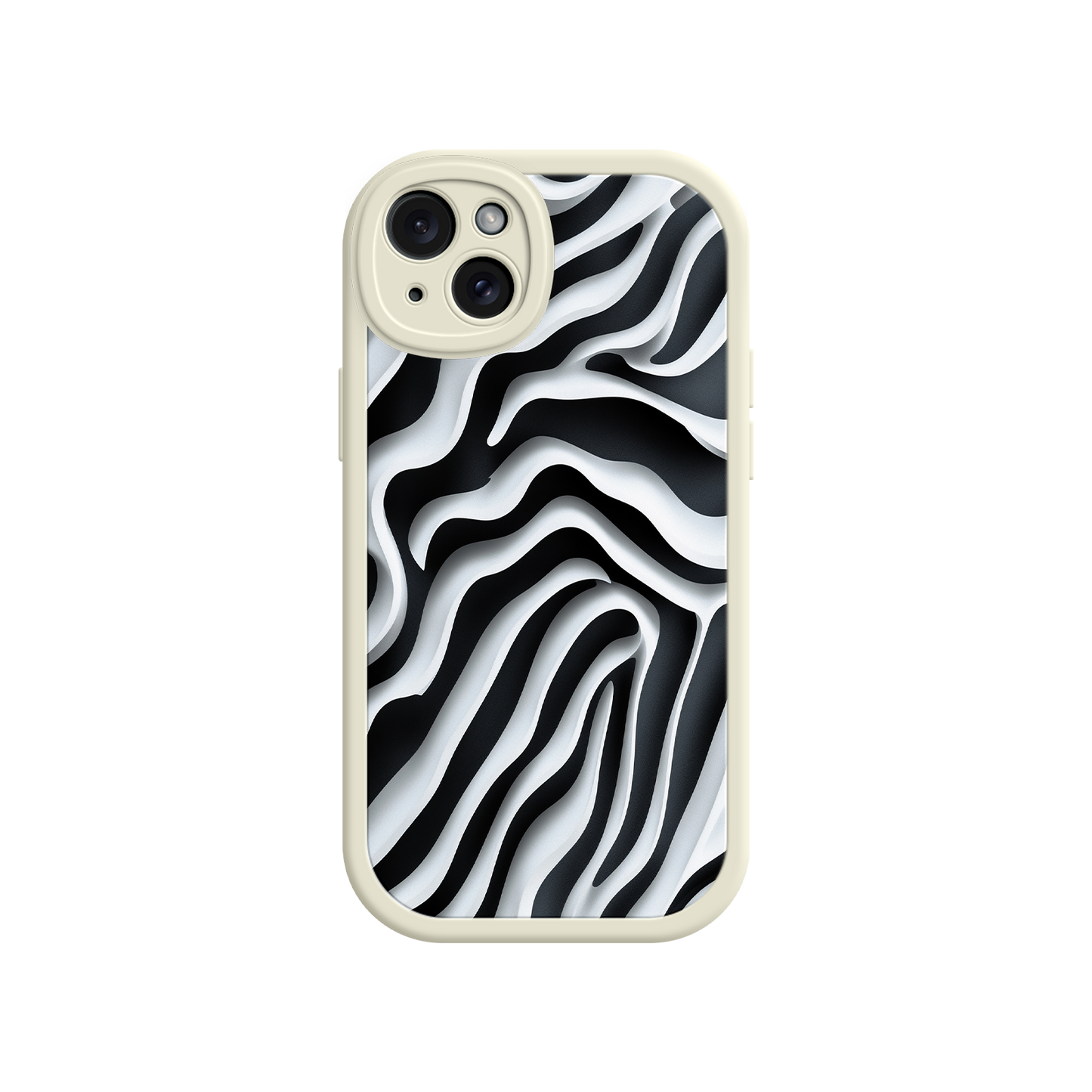 #MC0040 Factory Wholesale Zebra Pattern iPhone 17 Case – Black & White Protective Cover for iPhone 16 Pro / Max