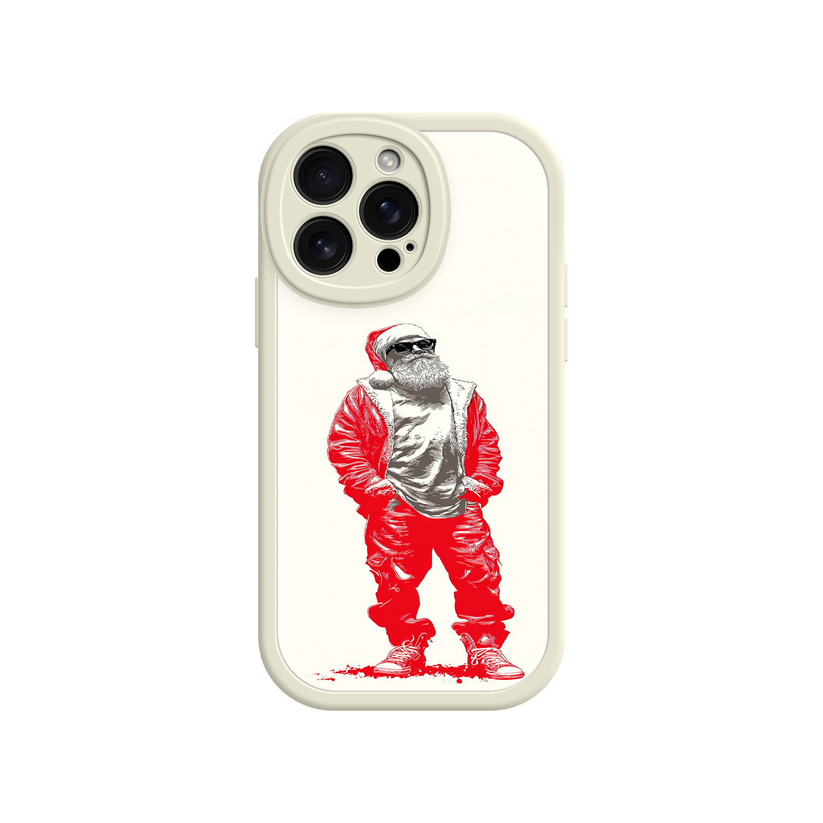 Santa phone case with modern holiday aesthetic