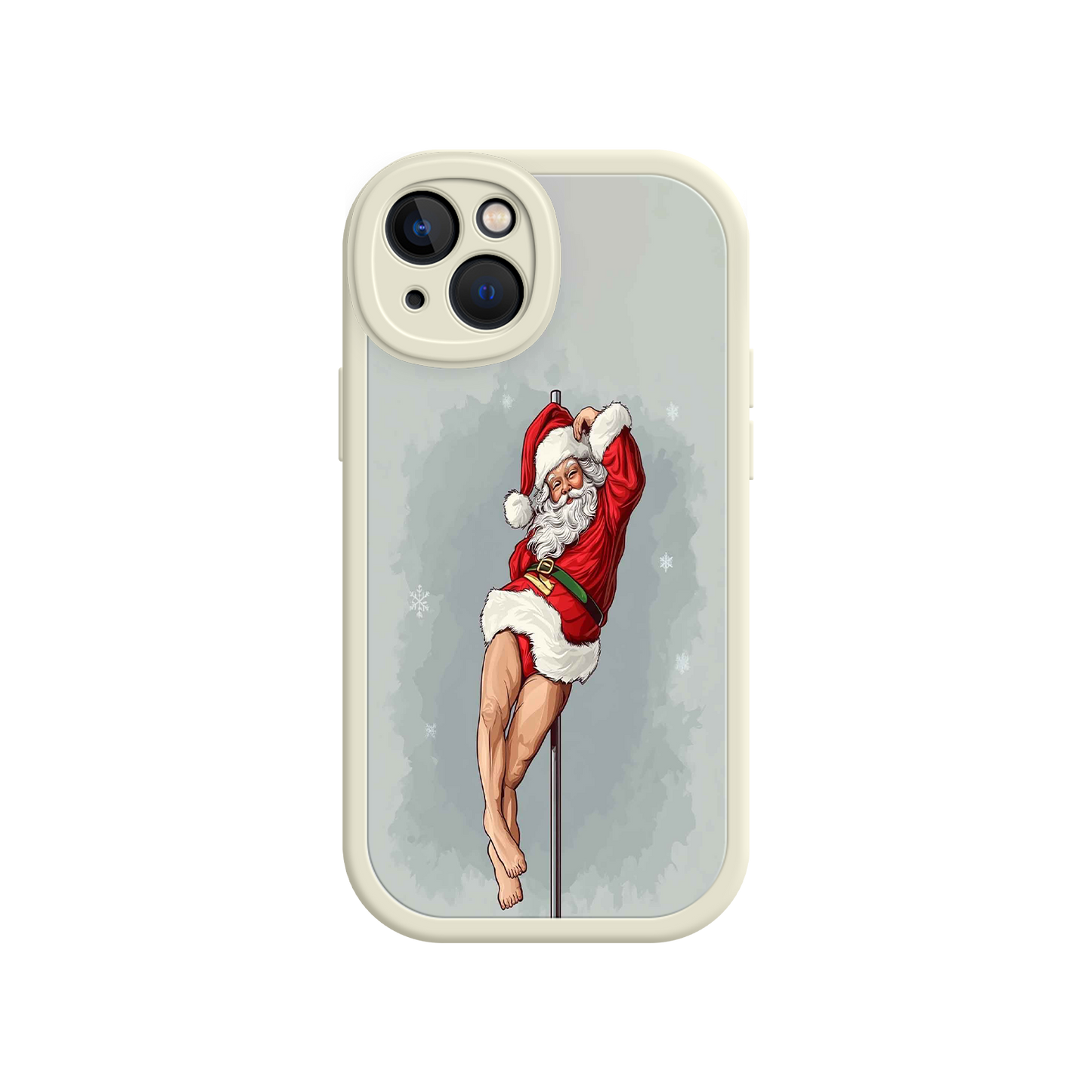 #MC0038 Factory Wholesale Pole Dancing Santa Claus iPhone 17 Case – Funny Christmas Art, Cheeky Holiday Design, Festive Adult Humor