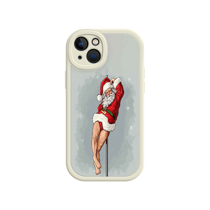 #MC0038 Factory Wholesale Pole Dancing Santa Claus iPhone 17 Case – Funny Christmas Art, Cheeky Holiday Design, Festive Adult Humor