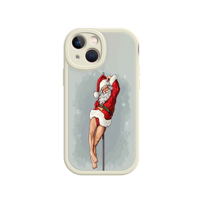 #MC0038 Factory Wholesale Pole Dancing Santa Claus iPhone 17 Case – Funny Christmas Art, Cheeky Holiday Design, Festive Adult Humor