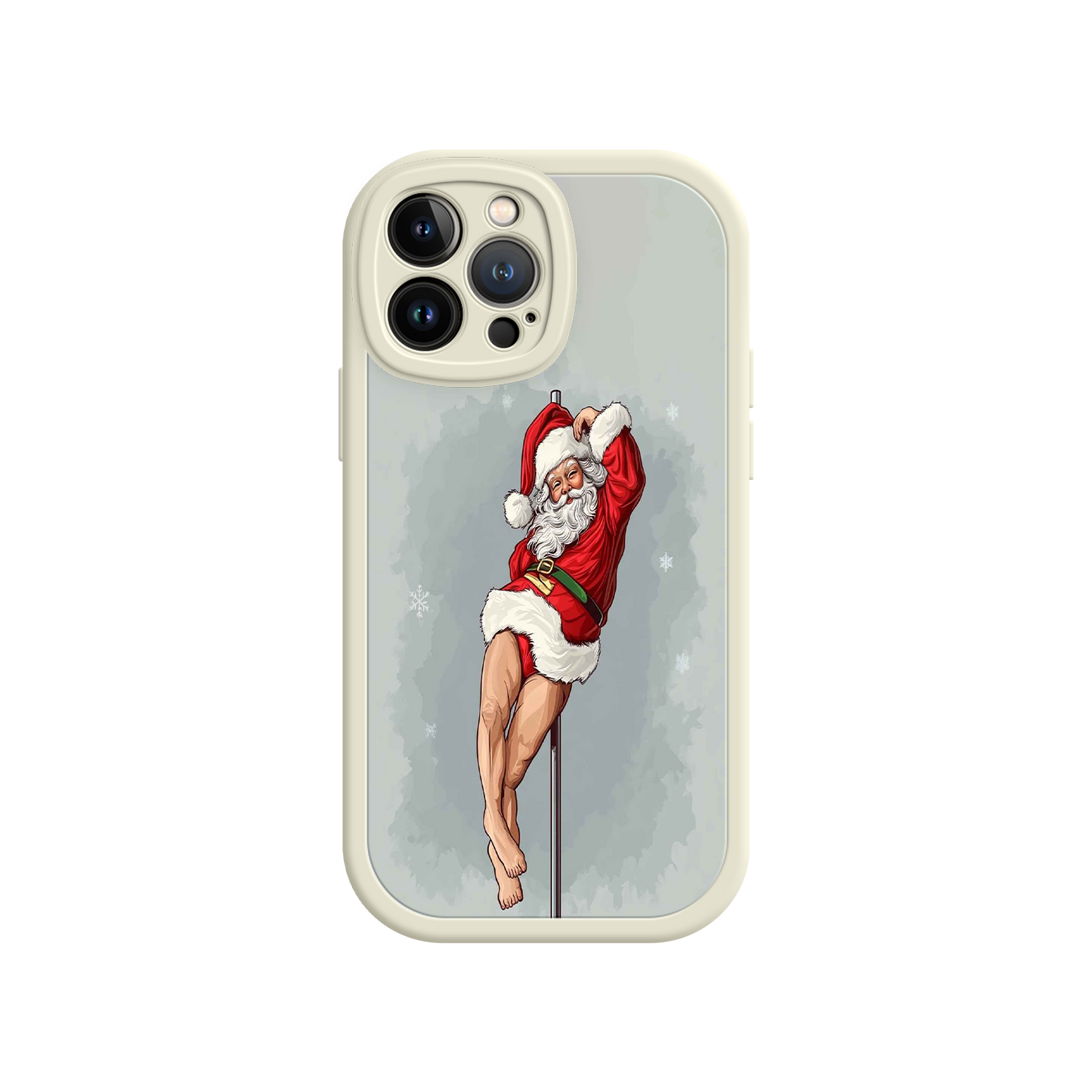 #MC0038 Factory Wholesale Pole Dancing Santa Claus iPhone 17 Case – Funny Christmas Art, Cheeky Holiday Design, Festive Adult Humor