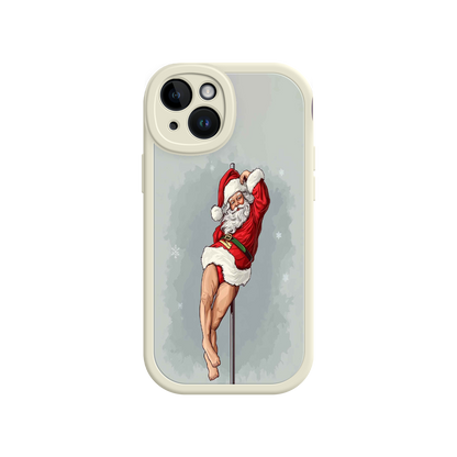 #MC0038 Factory Wholesale Pole Dancing Santa Claus iPhone 17 Case – Funny Christmas Art, Cheeky Holiday Design, Festive Adult Humor