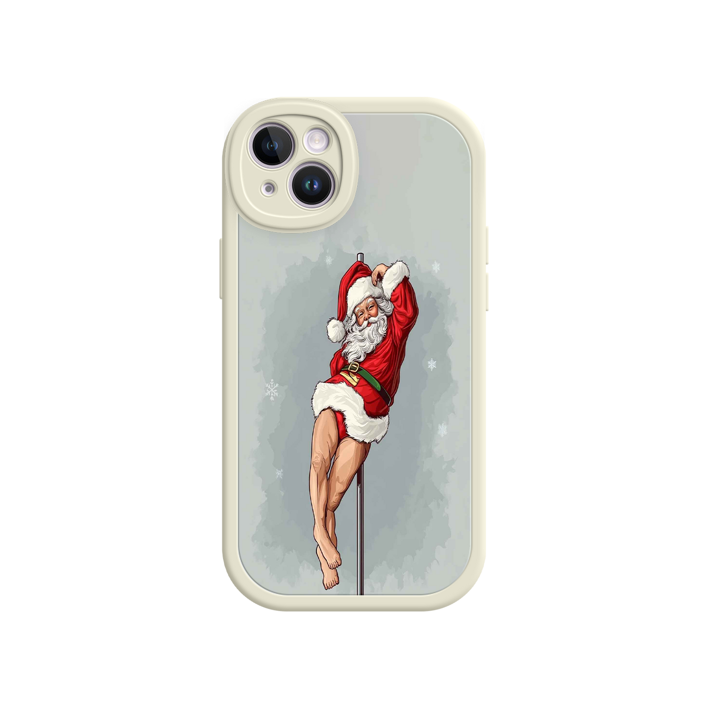 #MC0038 Factory Wholesale Pole Dancing Santa Claus iPhone 17 Case – Funny Christmas Art, Cheeky Holiday Design, Festive Adult Humor
