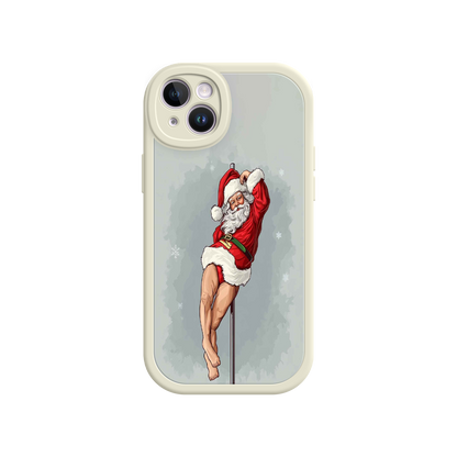 #MC0038 Factory Wholesale Pole Dancing Santa Claus iPhone 17 Case – Funny Christmas Art, Cheeky Holiday Design, Festive Adult Humor