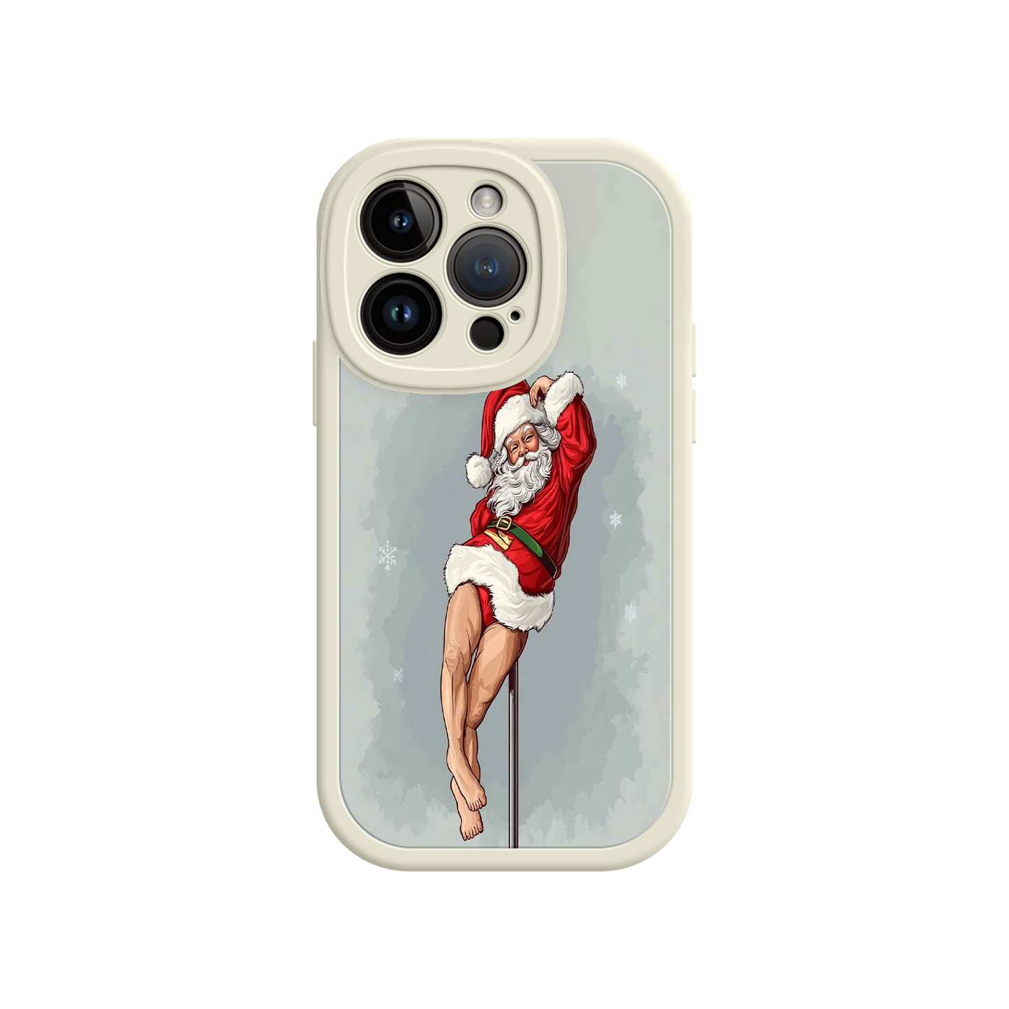 #MC0038 Factory Wholesale Pole Dancing Santa Claus iPhone 17 Case – Funny Christmas Art, Cheeky Holiday Design, Festive Adult Humor