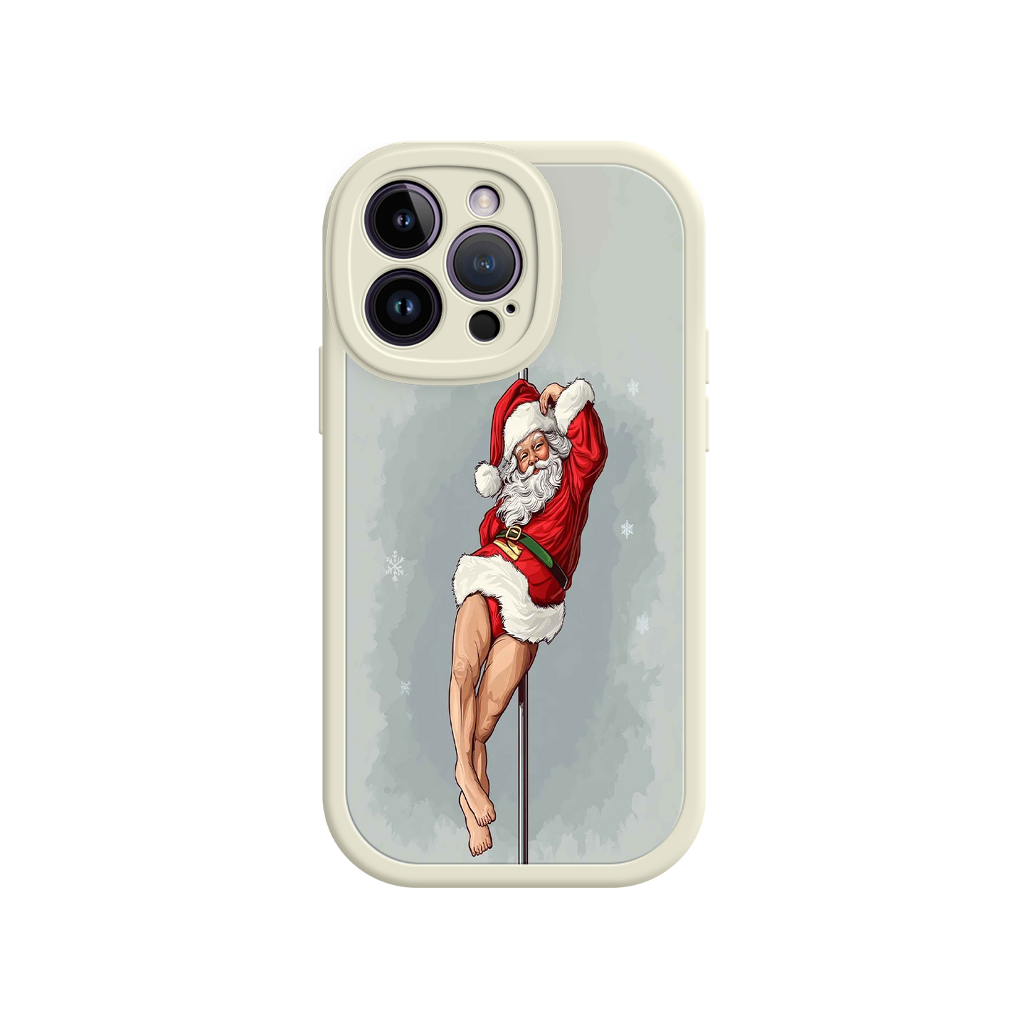 #MC0038 Factory Wholesale Pole Dancing Santa Claus iPhone 17 Case – Funny Christmas Art, Cheeky Holiday Design, Festive Adult Humor