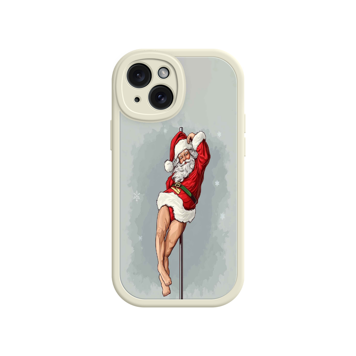 #MC0038 Factory Wholesale Pole Dancing Santa Claus iPhone 17 Case – Funny Christmas Art, Cheeky Holiday Design, Festive Adult Humor