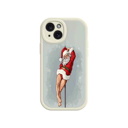 #MC0038 Factory Wholesale Pole Dancing Santa Claus iPhone 17 Case – Funny Christmas Art, Cheeky Holiday Design, Festive Adult Humor